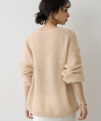 亮片毛線針織套頭衫