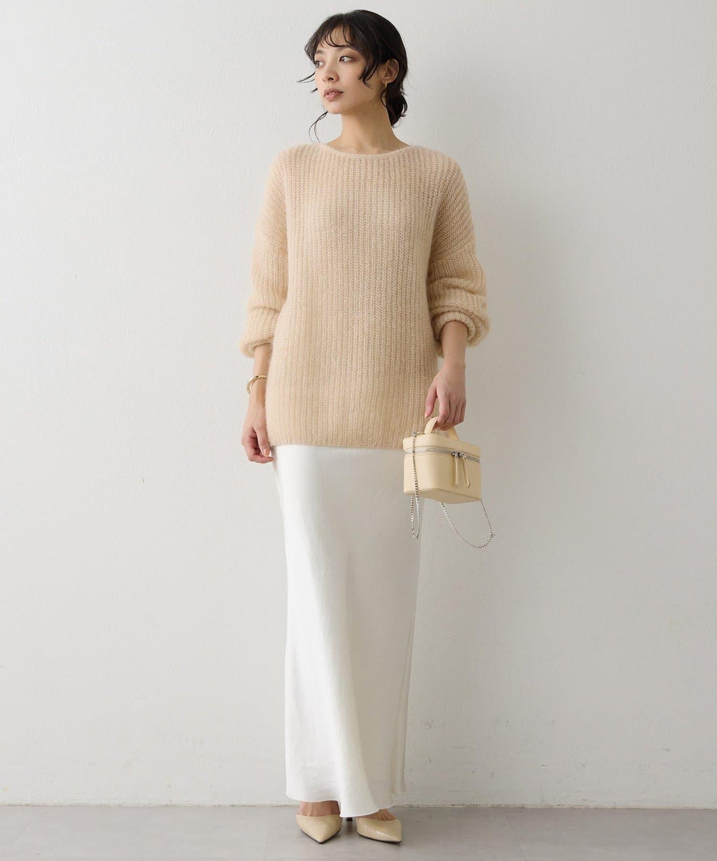 亮片毛線針織套頭衫