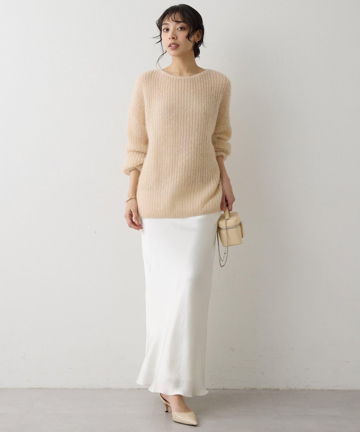 亮片毛線針織套頭衫