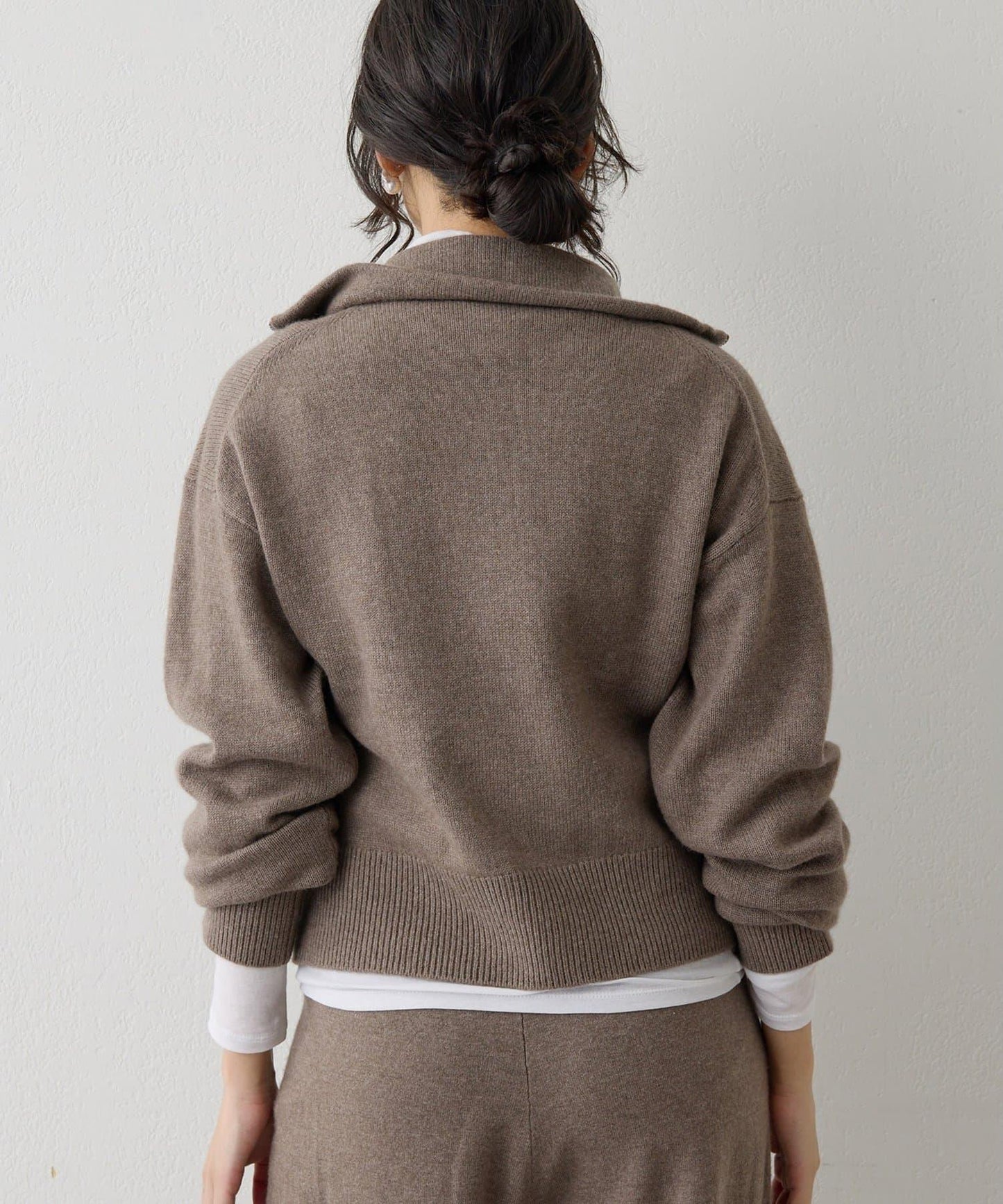 W/Ca 拉鍊針織套頭衫