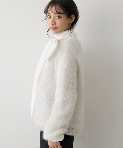 亮片毛線針織套頭衫