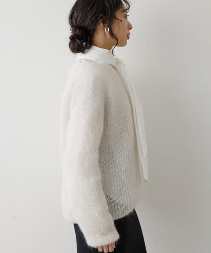 亮片毛線針織套頭衫