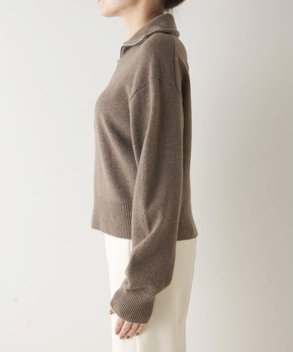 W/Ca 拉鍊針織套頭衫