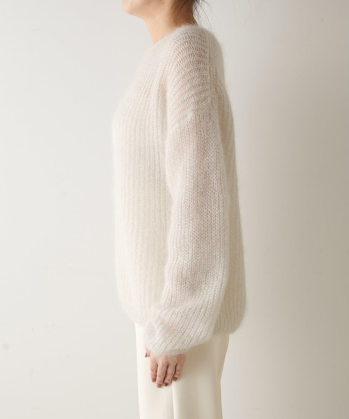 亮片毛線針織套頭衫