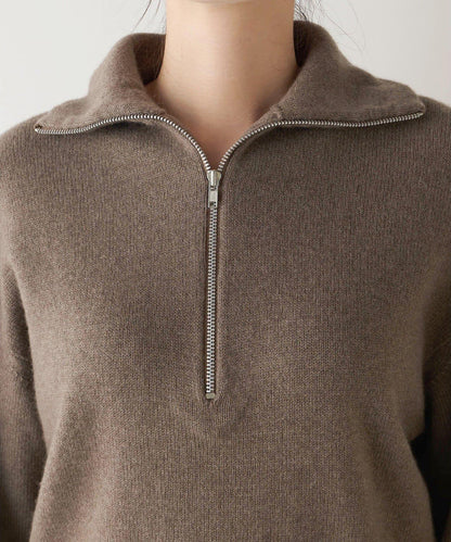 W/Ca 拉鍊針織套頭衫
