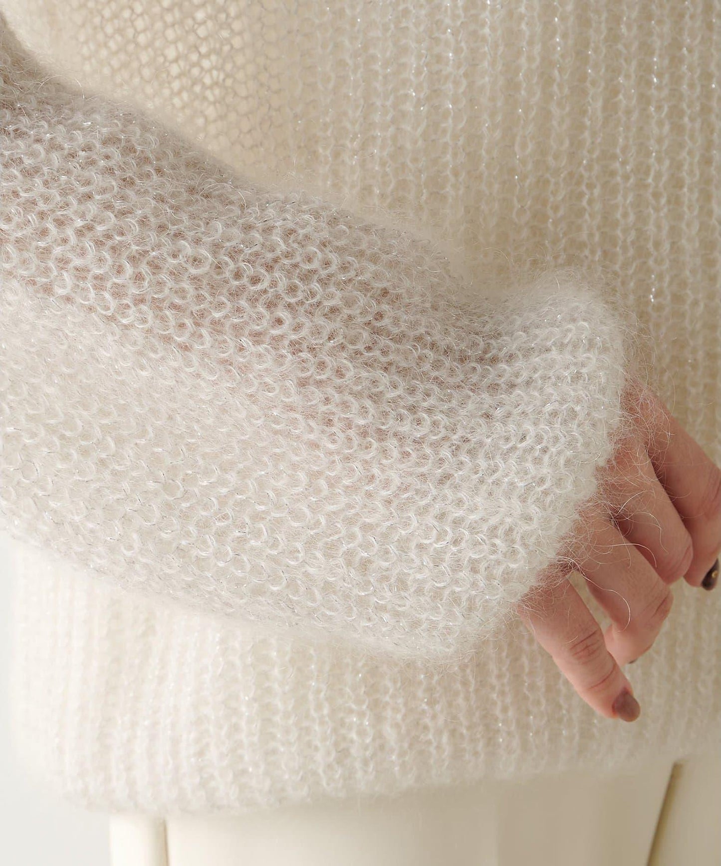 亮片毛線針織套頭衫