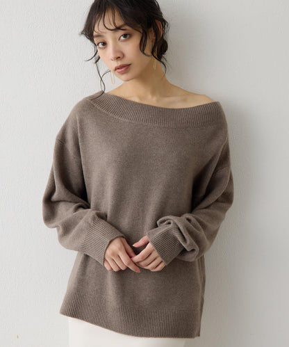 W/Ca一字肩套頭衫