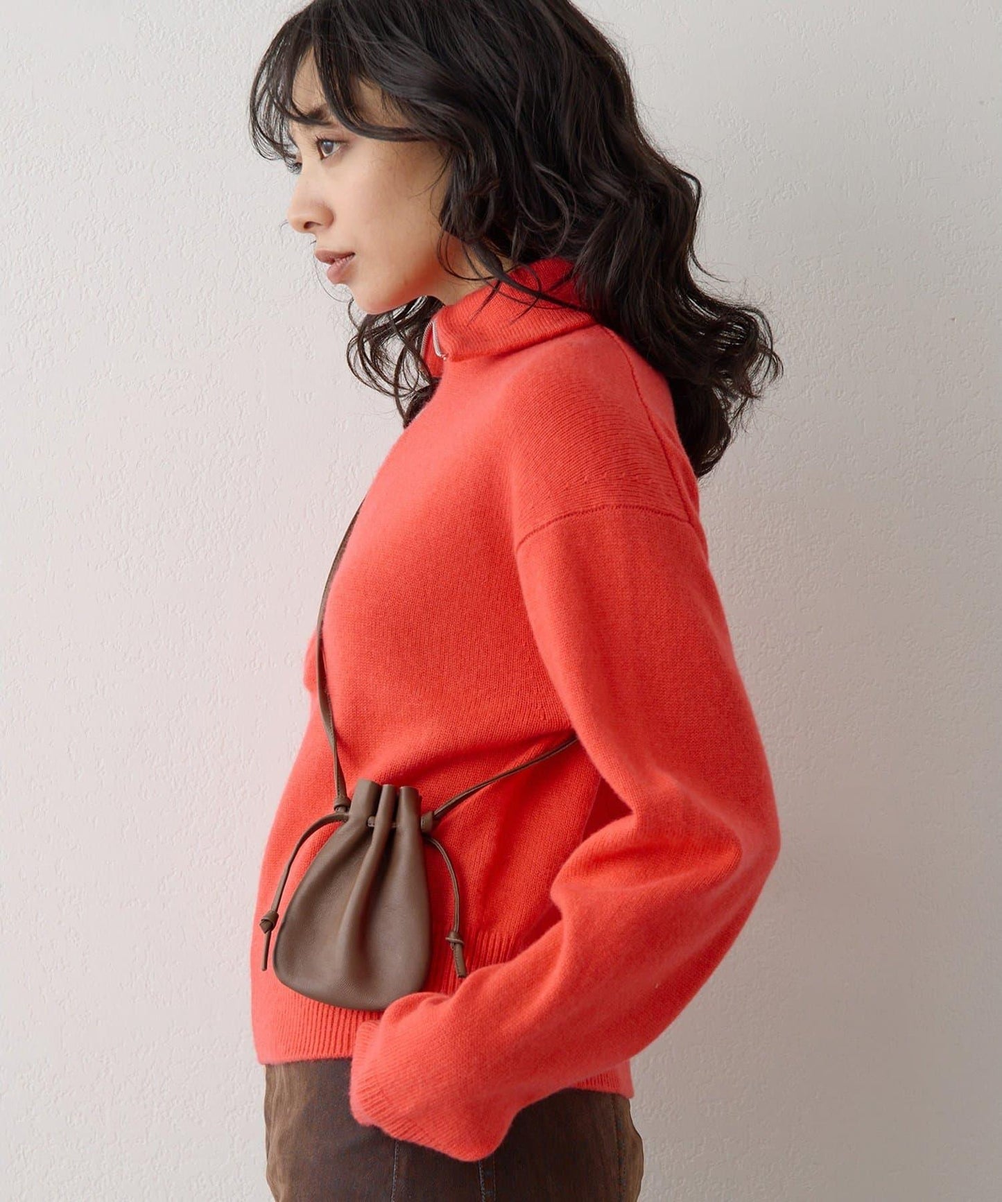 W/Ca 拉鍊針織套頭衫