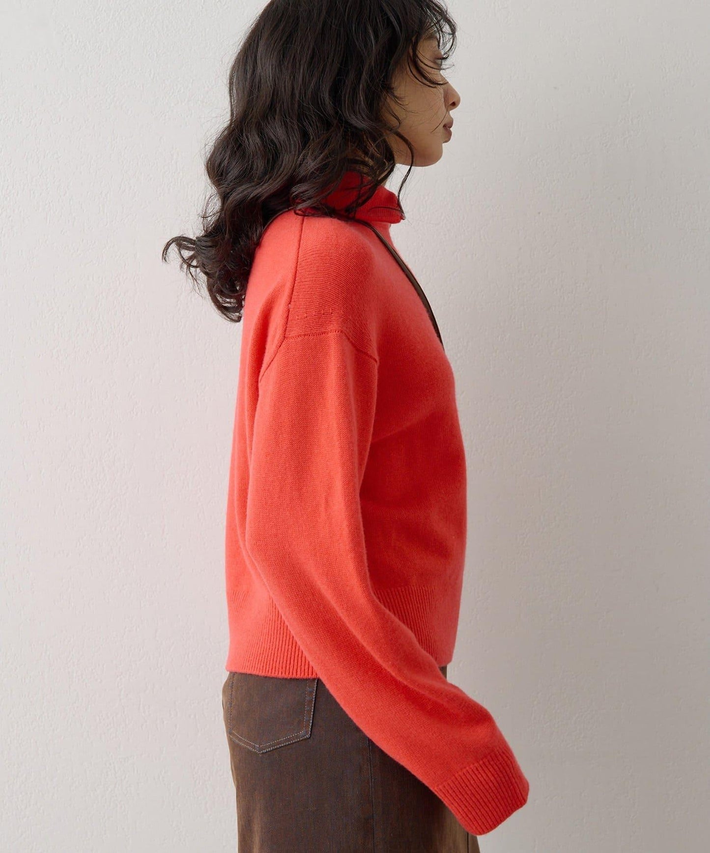 W/Ca 拉鍊針織套頭衫