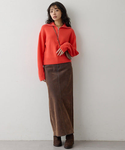 W/Ca 拉鍊針織套頭衫