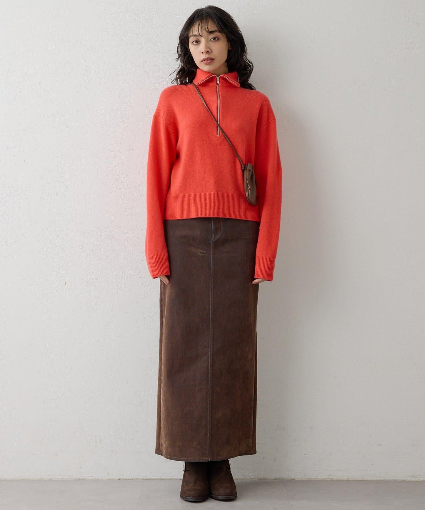 W/Ca 拉鍊針織套頭衫