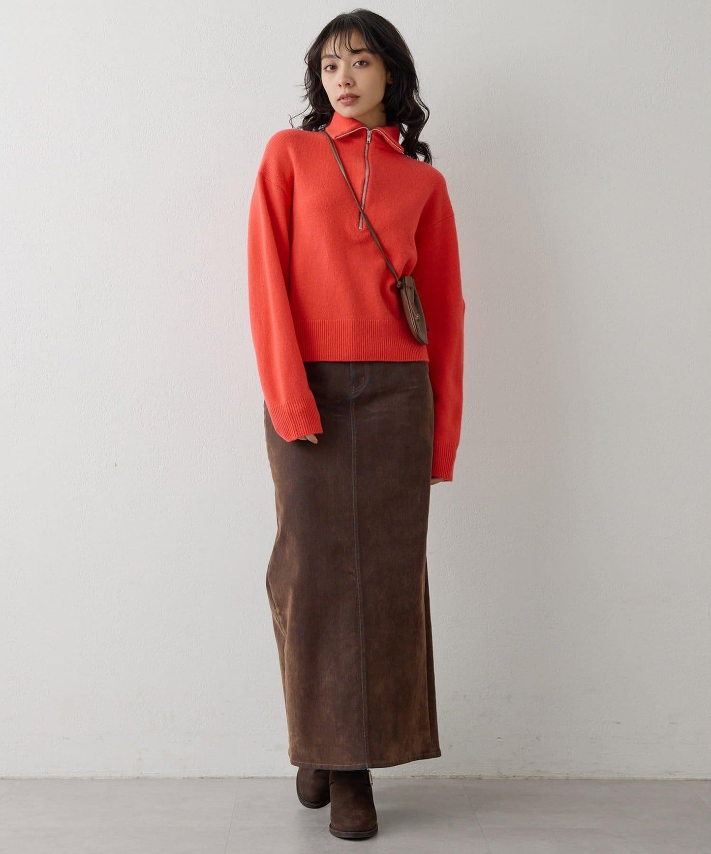 W/Ca 拉鍊針織套頭衫