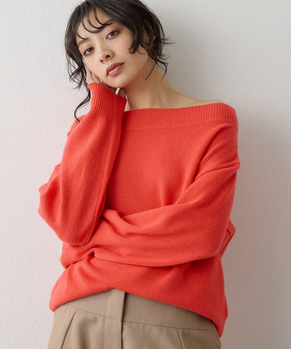 W/Ca一字肩套頭衫