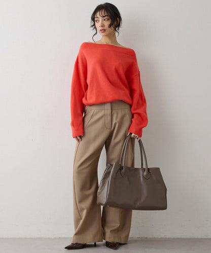 W/Ca一字肩套頭衫