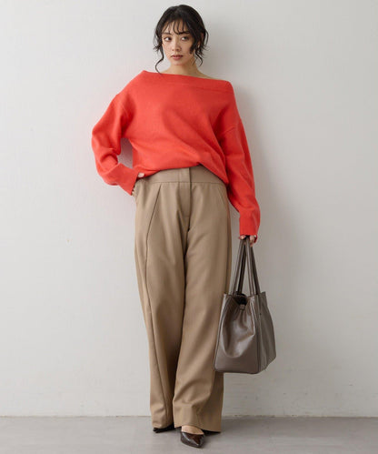 W/Ca一字肩套頭衫