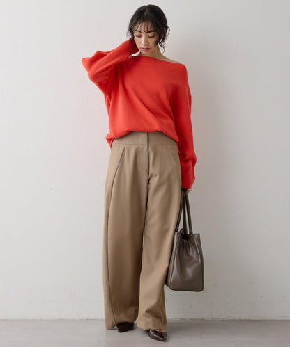 W/Ca一字肩套頭衫