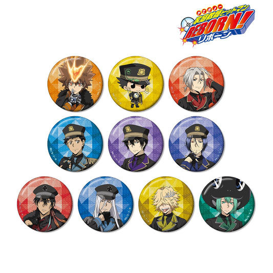 《家庭教師HITMAN REBORN!》全新繪製 黑色軍裝版 亮片徽章 盲盒（單位/盒）【全套BOX/10包入】