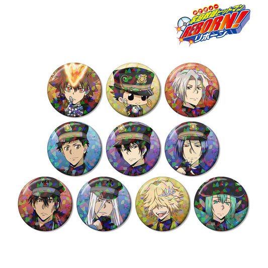 《家庭教師HITMAN REBORN!》全新繪製 黑色軍裝版 交易用全息徽章（單位/盒）【全套BOX/10包入】