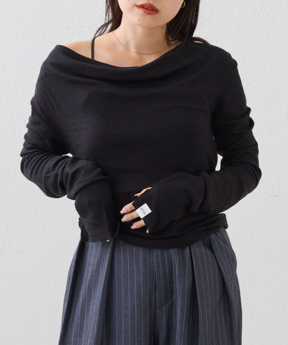 【CIAOPANIC TYPY】帶吊帶透視褶皺剪裁上衣（套裝）