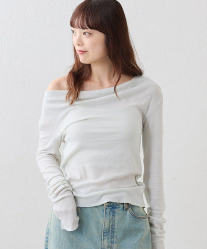 【CIAOPANIC TYPY】帶吊帶透視褶皺剪裁上衣（套裝）