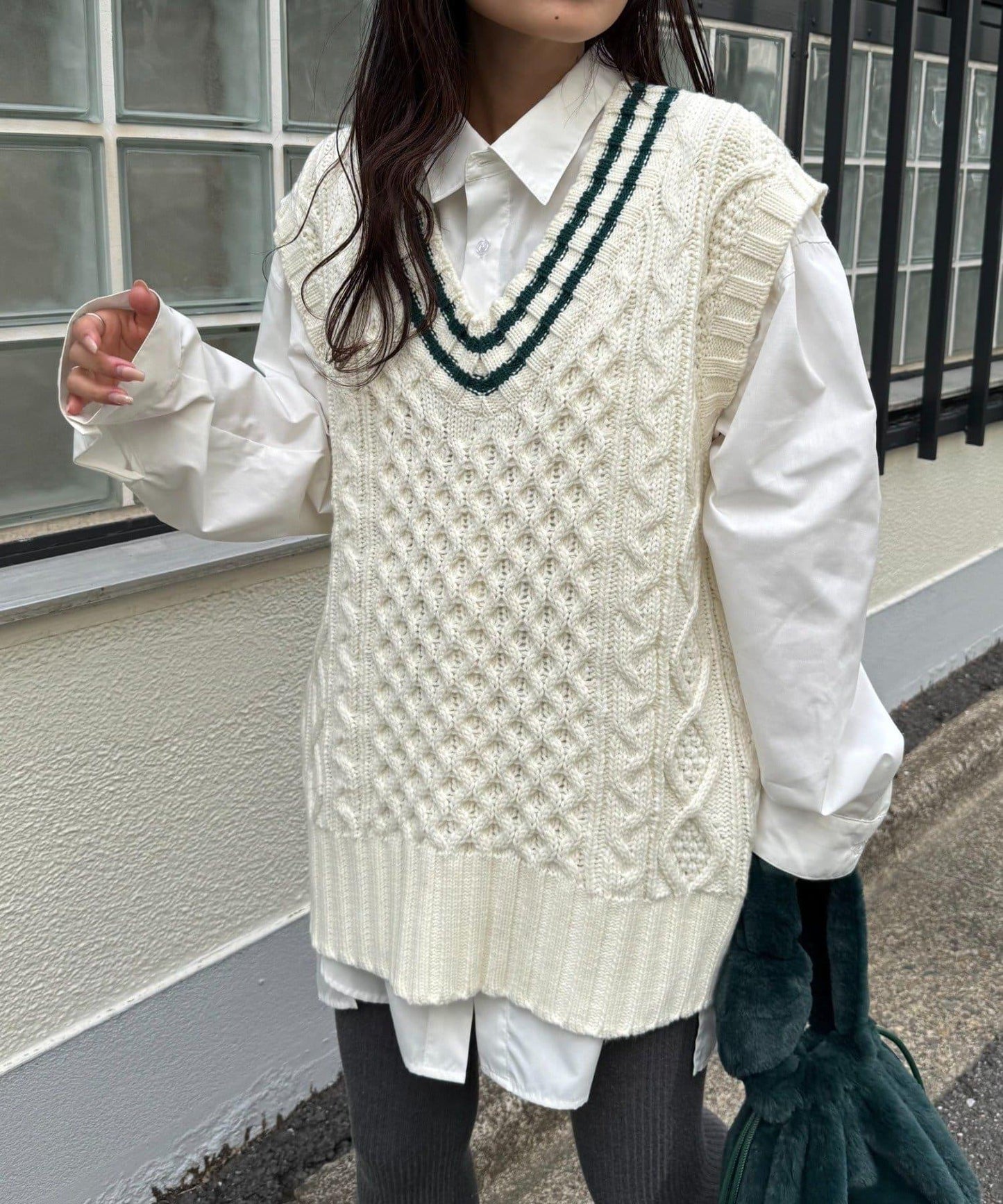 【willow】提花針織背心