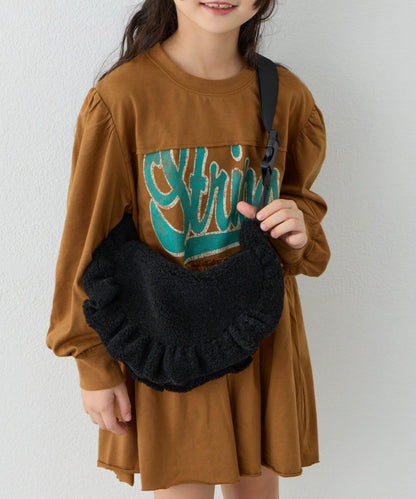 【KIDS】毛絨荷葉邊單肩包