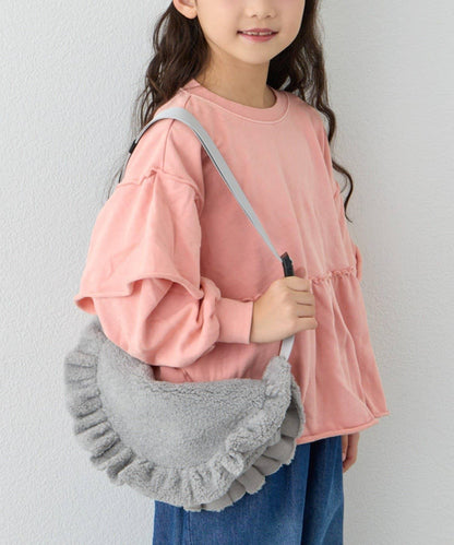 【KIDS】毛絨荷葉邊單肩包