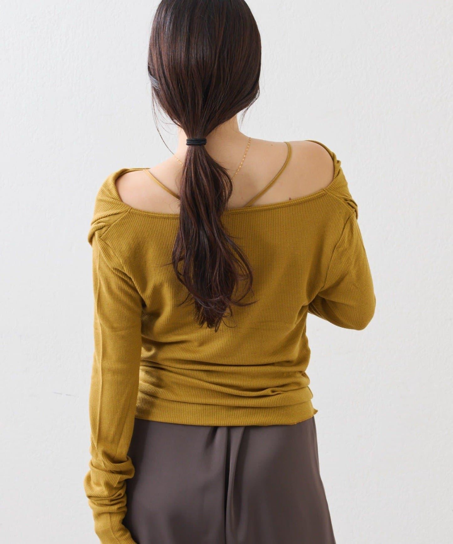 【CIAOPANIC TYPY】帶吊帶透視褶皺剪裁上衣（套裝）