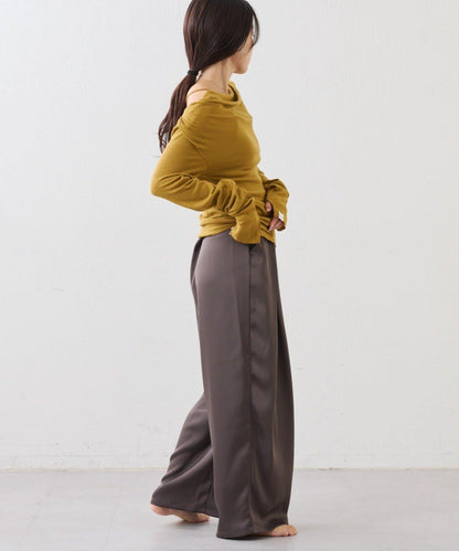 【CIAOPANIC TYPY】帶吊帶透視褶皺剪裁上衣（套裝）