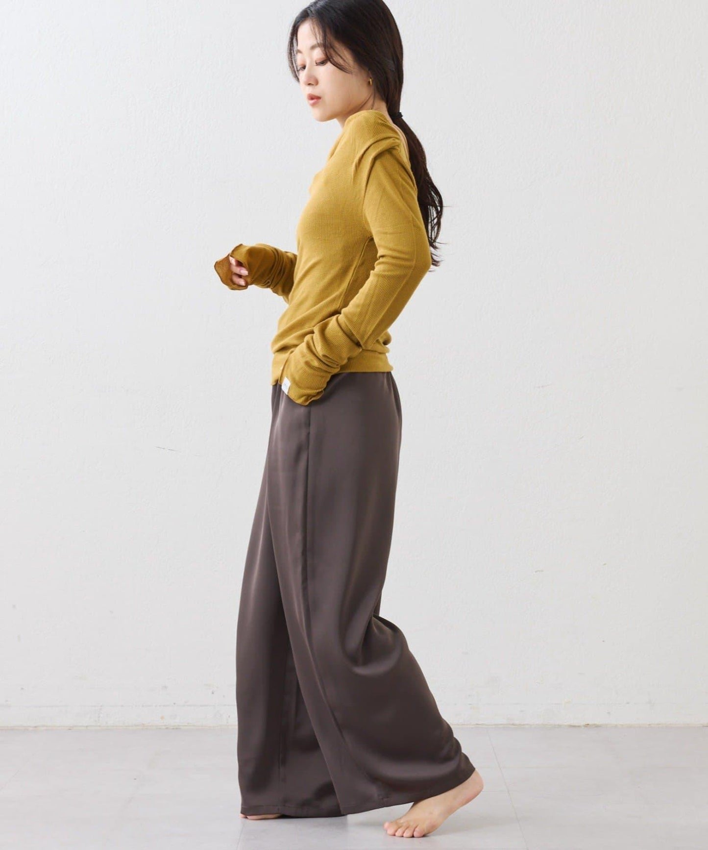 【CIAOPANIC TYPY】帶吊帶透視褶皺剪裁上衣（套裝）