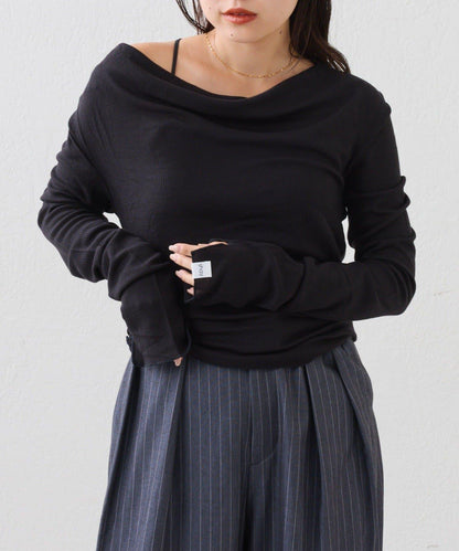 【CIAOPANIC TYPY】帶吊帶透視褶皺剪裁上衣（套裝）