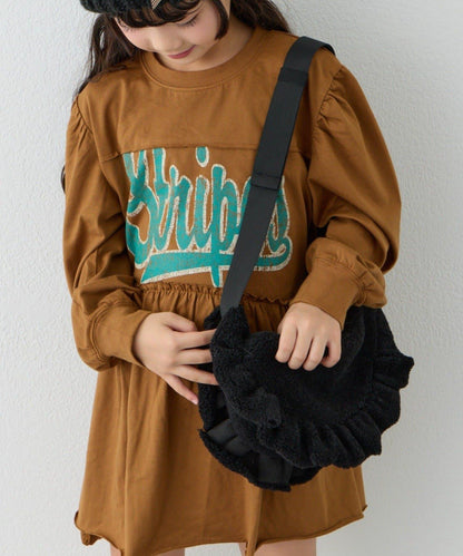 【KIDS】毛絨荷葉邊單肩包