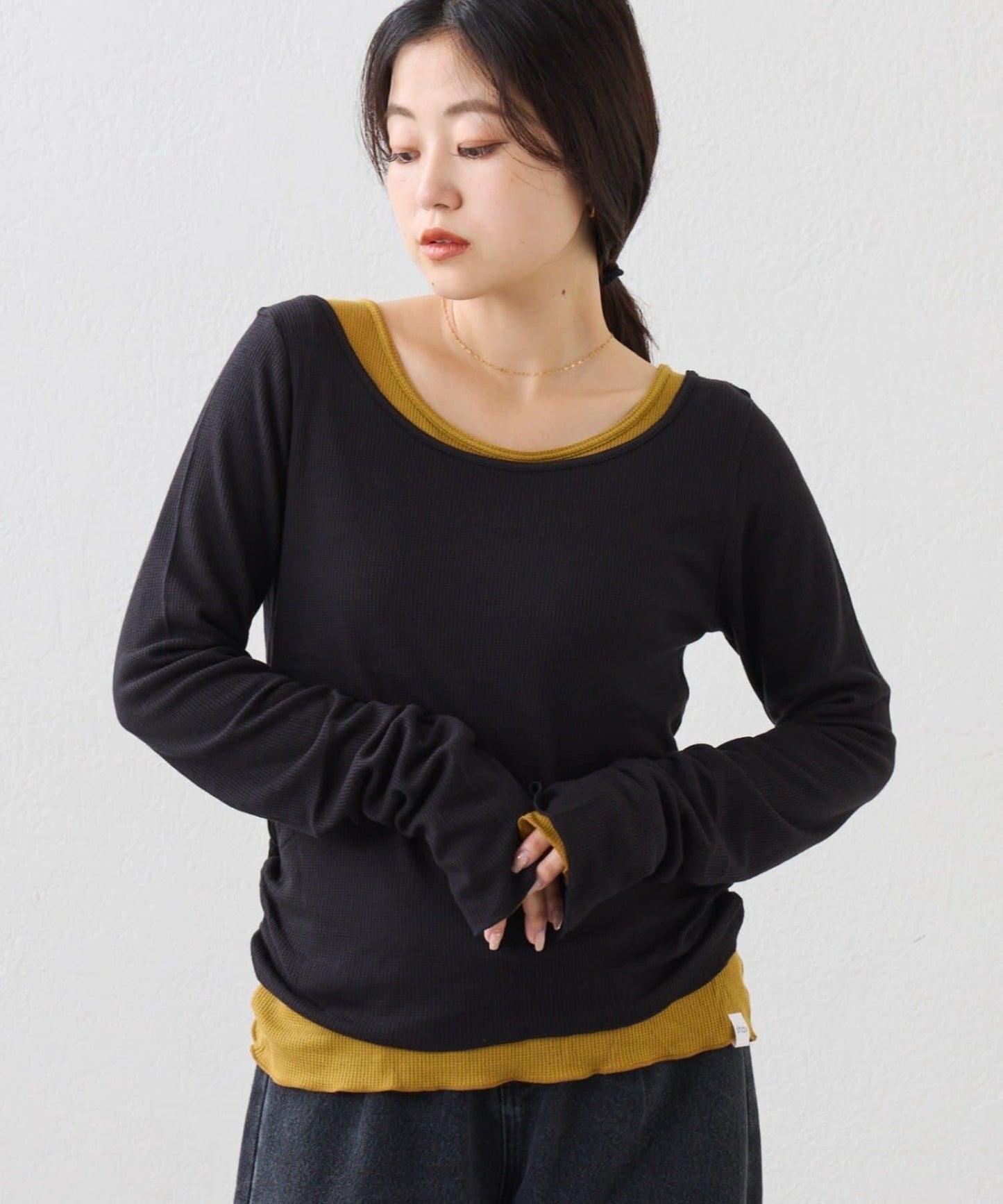 【CIAOPANIC TYPY】疊穿透視上衣（套裝）