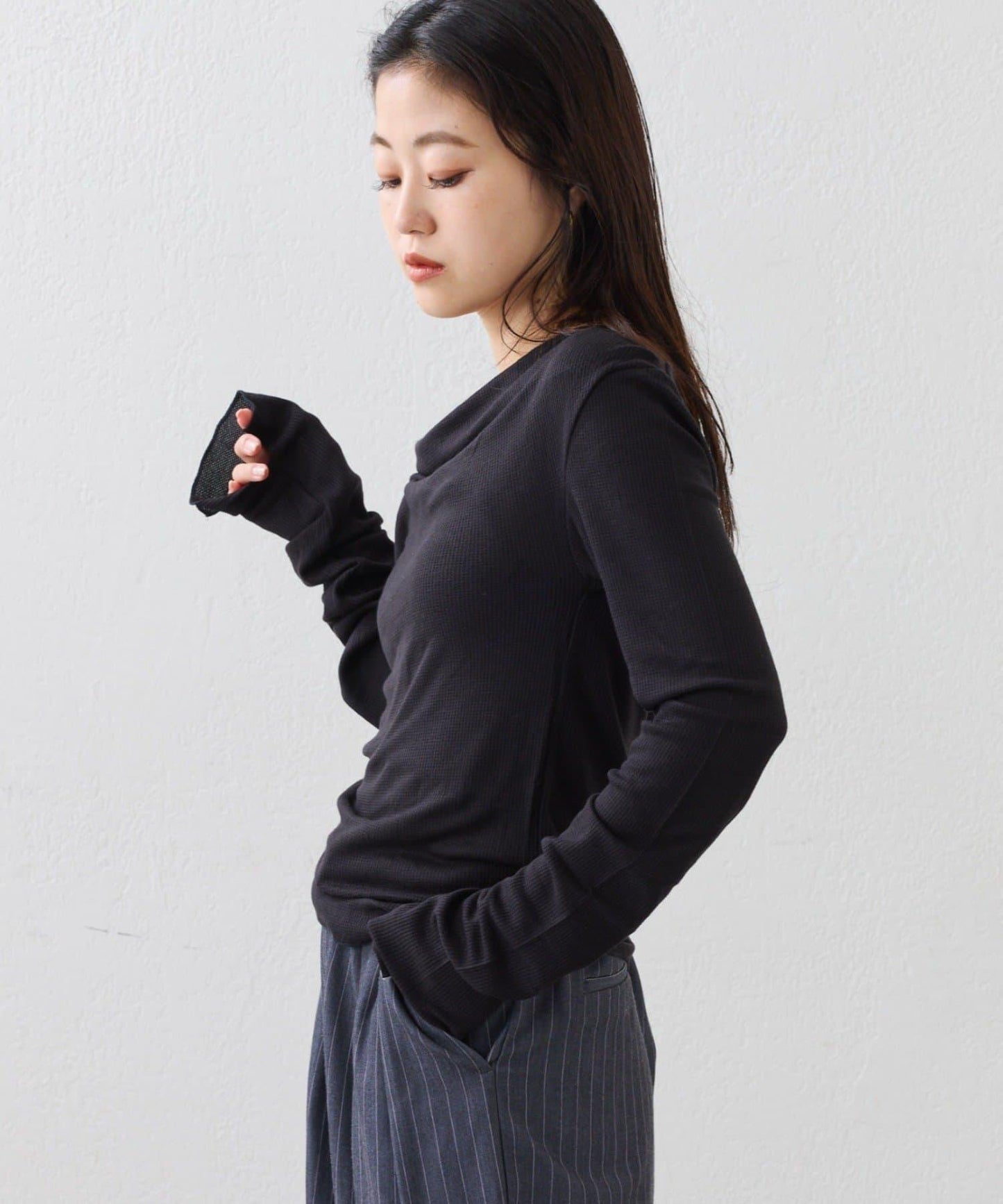 【CIAOPANIC TYPY】帶吊帶透視褶皺剪裁上衣（套裝）