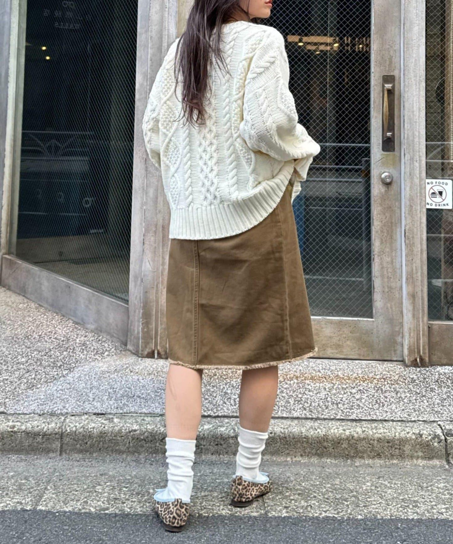 【willow】V領麻花針織衫