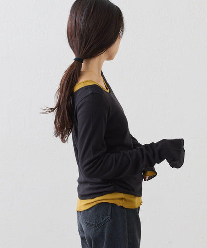 【CIAOPANIC TYPY】疊穿透視上衣（套裝）