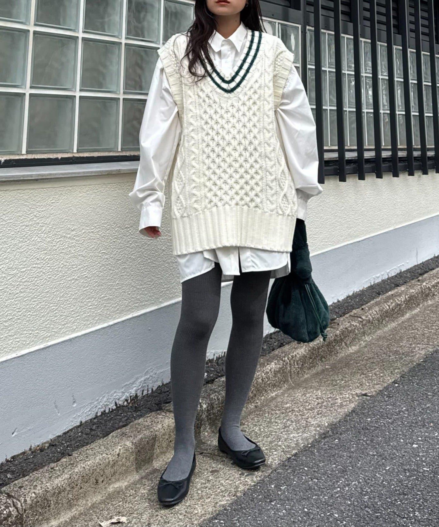 【willow】提花針織背心