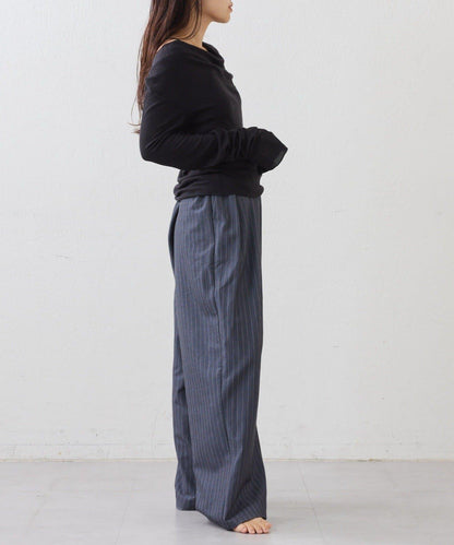 【CIAOPANIC TYPY】帶吊帶透視褶皺剪裁上衣（套裝）