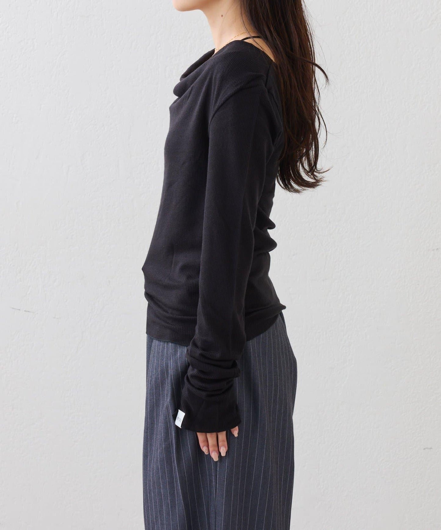 【CIAOPANIC TYPY】帶吊帶透視褶皺剪裁上衣（套裝）