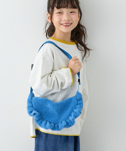 【KIDS】毛絨荷葉邊單肩包