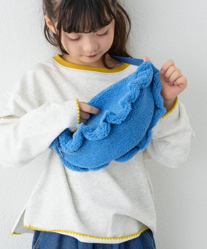 【KIDS】毛絨荷葉邊單肩包