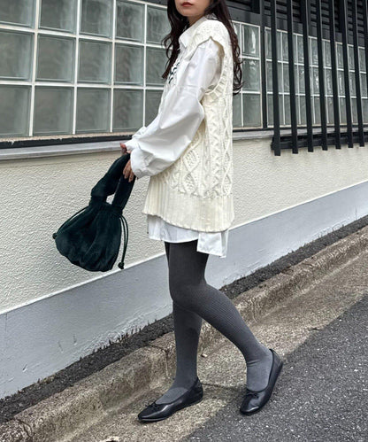 【willow】提花針織背心