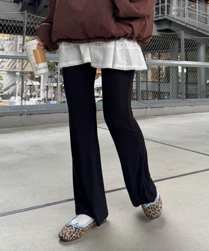 【willow】彈力喇叭褲緊身褲