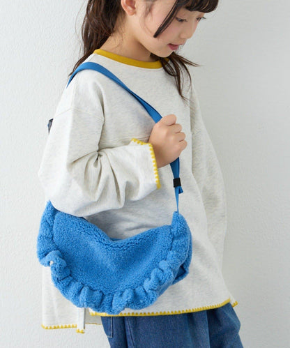 【KIDS】毛絨荷葉邊單肩包