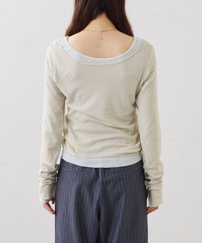 【CIAOPANIC TYPY】疊穿透視上衣（套裝）