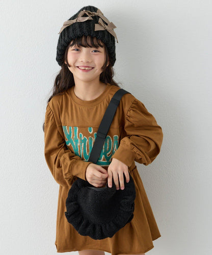 【KIDS】毛絨荷葉邊單肩包