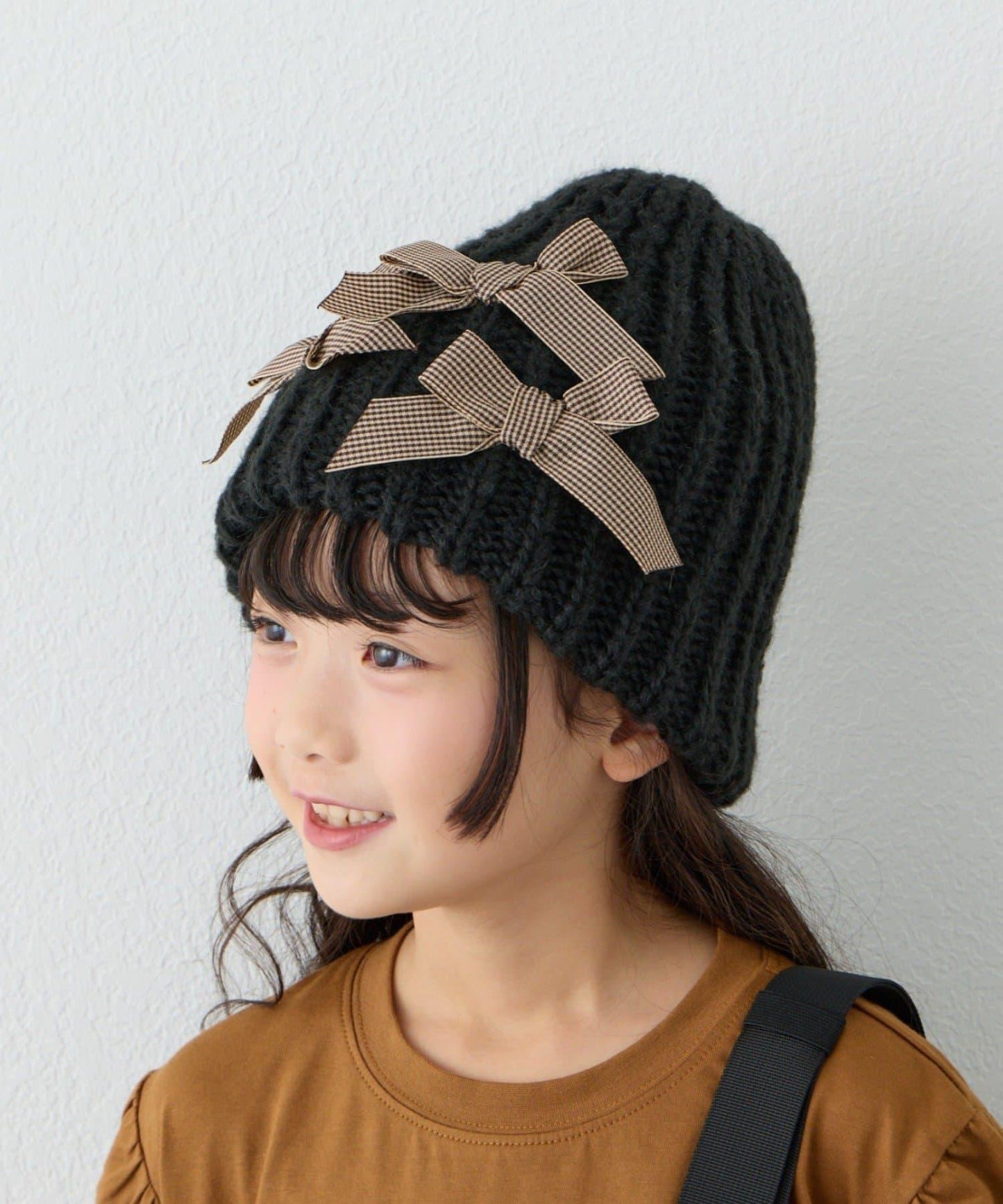 【KIDS】蝴蝶結針織帽