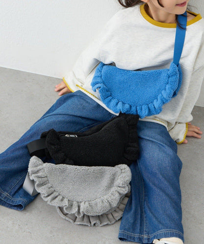 【KIDS】毛絨荷葉邊單肩包