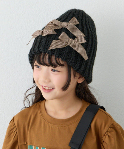 【KIDS】蝴蝶結針織帽