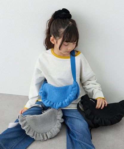 【KIDS】毛絨荷葉邊單肩包